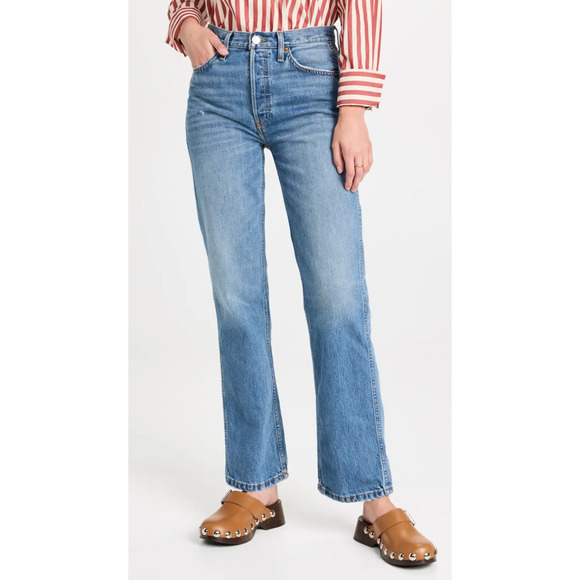 RE/DONE 90S High Rise Loose Jeans Size 27 Blue Haze NWT